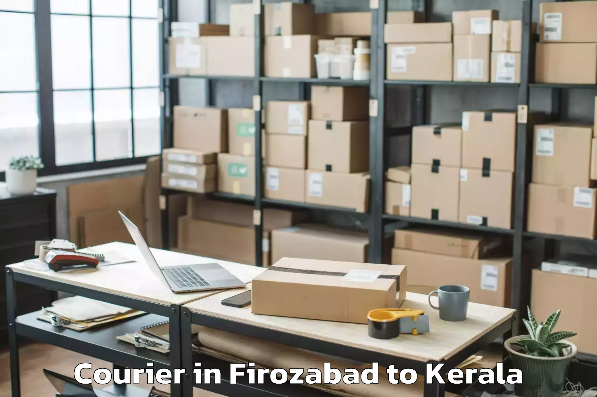 Quality Firozabad to Shoranur Courier